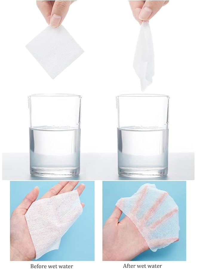 erorex Ultra Stretchy Cotton Pads For Face 200 Pcs Stretchy Diy Face Mask Stretchable Wet Compress Cotton - Image 2