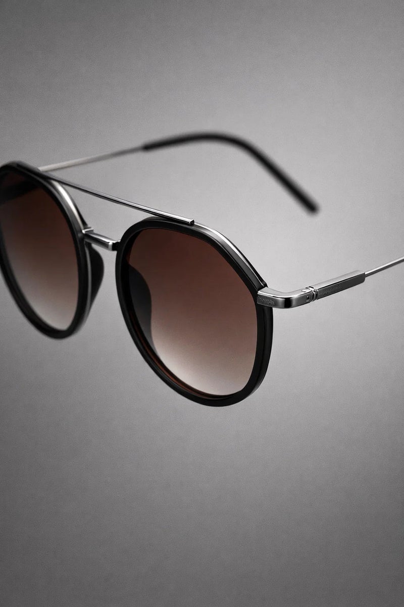 VEGAS Full Rim Hexagon Unisex Saddle Brown  Sunglasses V2073 S C2 - Image 2