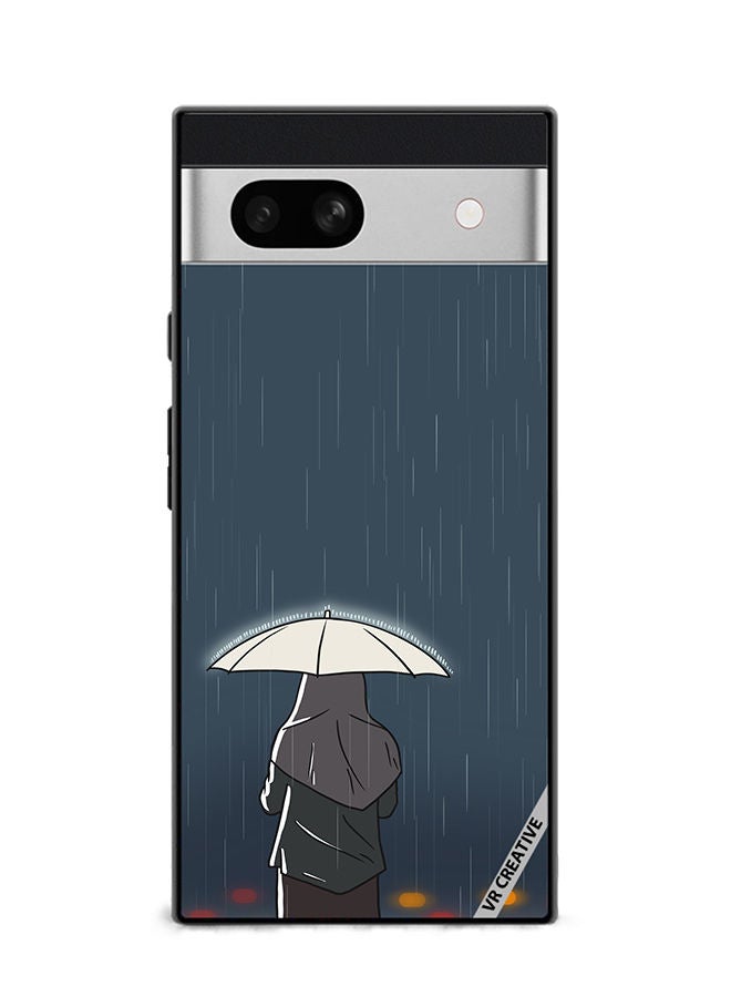 VR CREATIVE Protective Case Cover For Google Pixel 7a Rainy Days Design Multicolour - Image 1