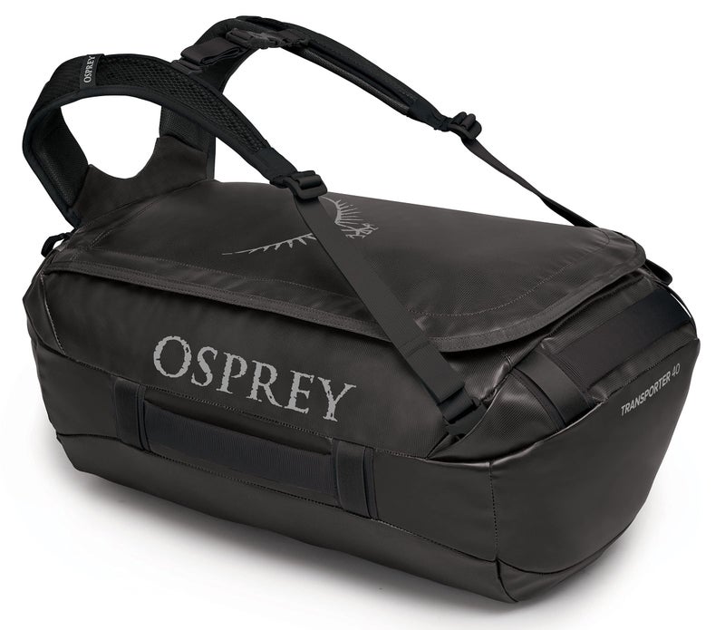 Osprey Transporter 40L Travel Duffel Bag, Black - Image 1