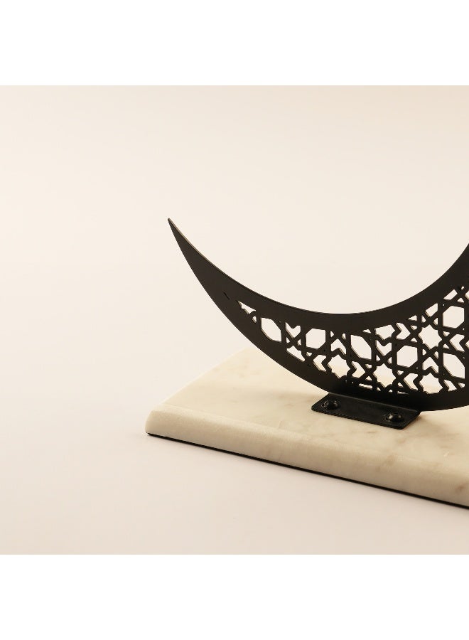 Homez Ramadan Decorative Crescent With Base, Black 26*9*23Cm - Image 3