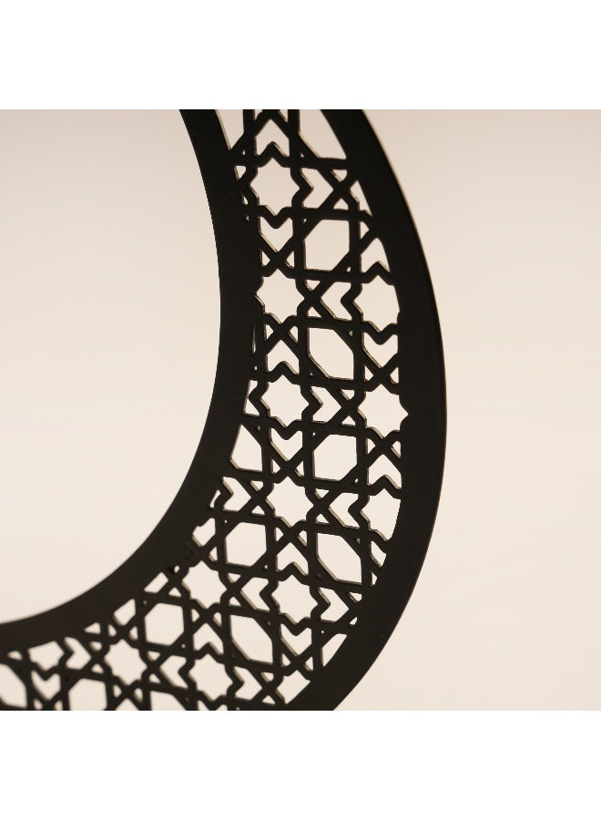 Homez Ramadan Decorative Crescent With Base, Black 26*9*23Cm - Image 2
