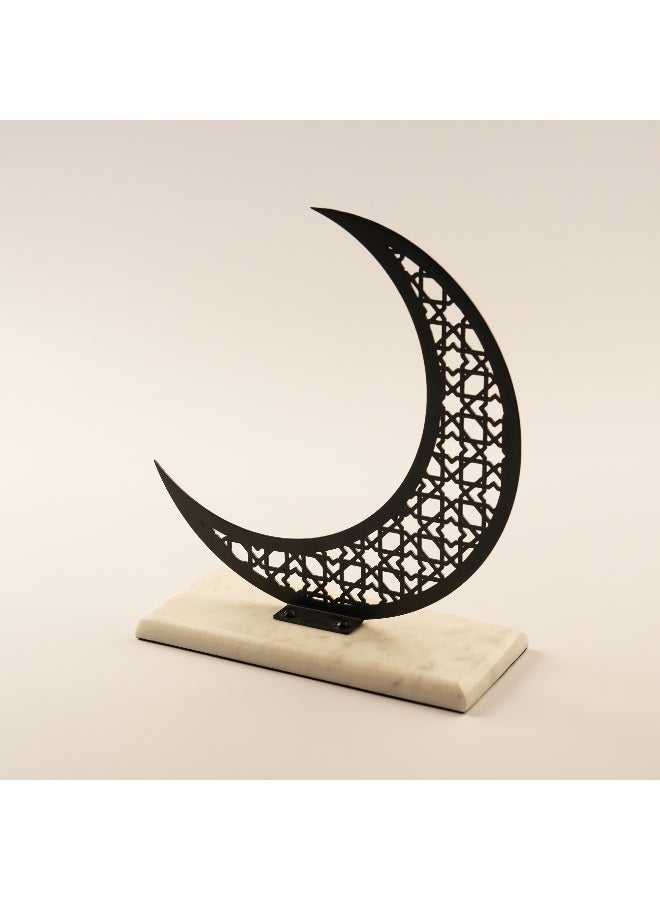Homez Ramadan Decorative Crescent With Base, Black 26*9*23Cm - Image 1