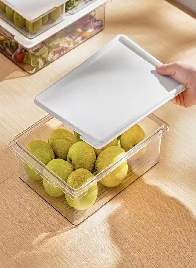 jioko 3pcs Deli Meat Container for Fridge, Stackable Bacon Lunch Meat Container with Lids, Large Refrigerator Organizer for Cold Cuts, Cheese, Ham, Salami, Clear Deep Meal Prep Food Storage Boxes - Image 4