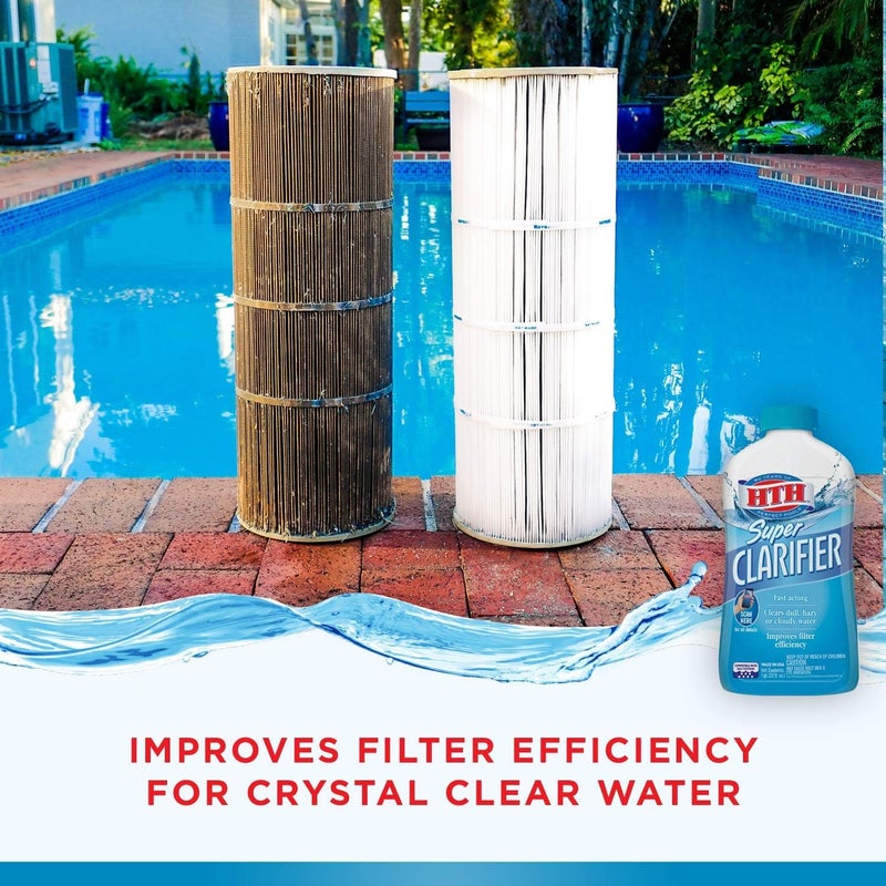 HTH 67023 Super Clarifier Swimming Pool Cleaner, 32 fl oz - Image 2