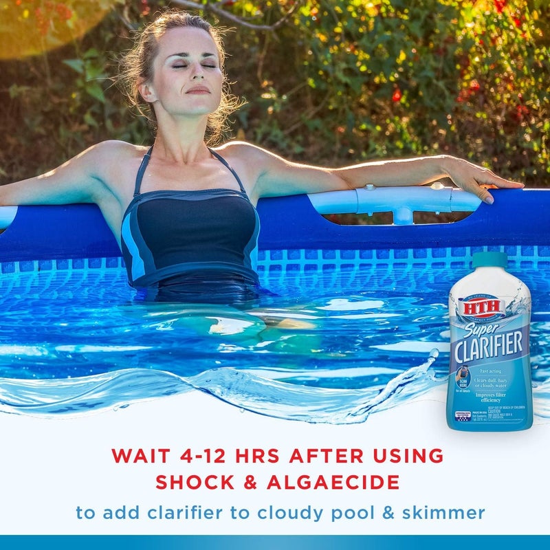 HTH 67023 Super Clarifier Swimming Pool Cleaner, 32 fl oz - Image 3