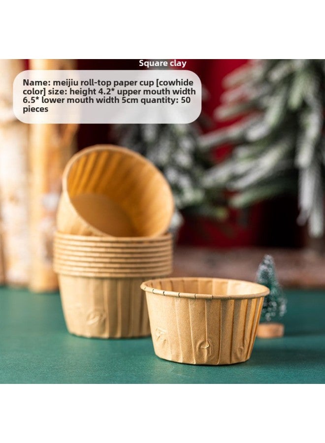 Cupcakes Cupcakes Cupcakes Cupcakes Cuppers Curl Baking Mafen Cup Mould Special 50 Wholesale-Specifications:Top Hat Cup Dark Brown 30 Pieces - Image 4