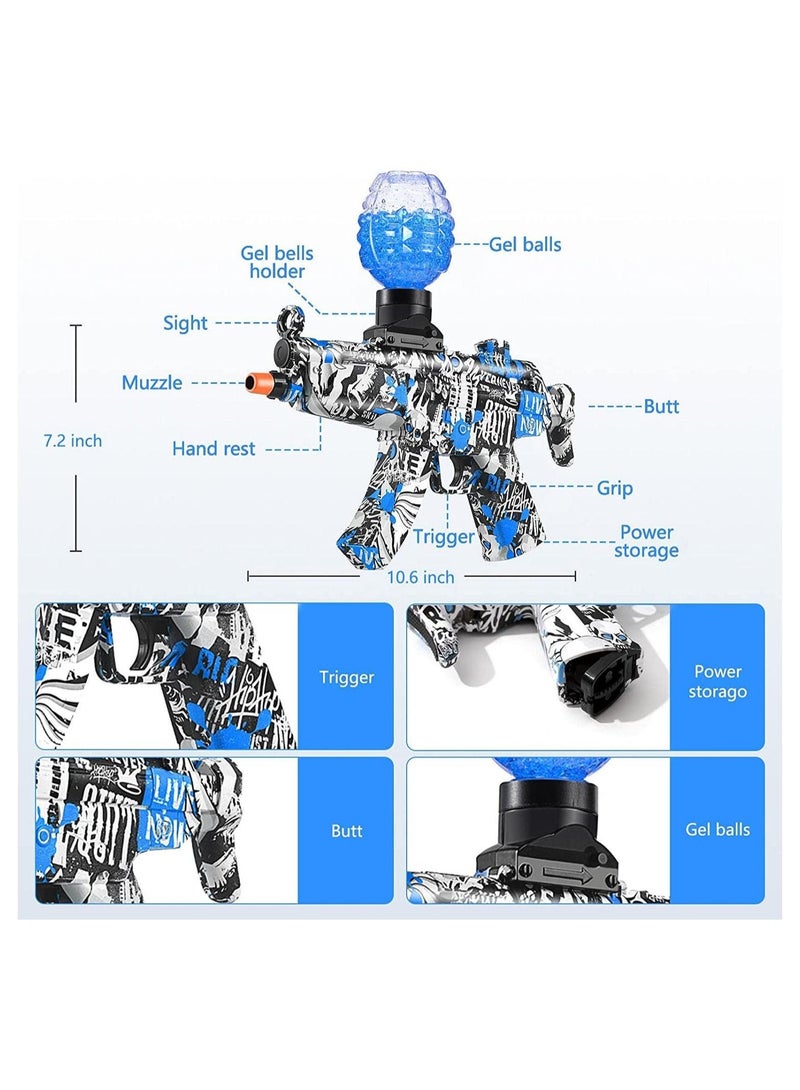 vesus Electric Gel Water Gun MP5 with 20000 Water Bombs and Goggles, Outdoor Activities Shooting Game - Image 1