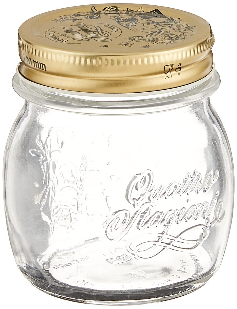 Bormioli Rocco Quattro Stagioni Clear Airtight Mason Jar, 8.5 Oz. Made from Food Safe Durable Glass, Made in Italy. - Image 1