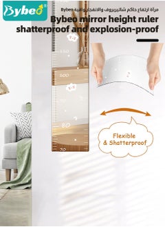 Bybeo Kids Height Ruler, Height Measurement Chart, Growth Chart Mirror, Mirror Growth Chart for Wall, 70-180cm Height Chart for Kids, Puzzle Mirror Growth Chart for Kids, Kids Room Wall Growth Chart Bedroom Wall Decor, Foldable Height Measuring Mirror  - Image 5