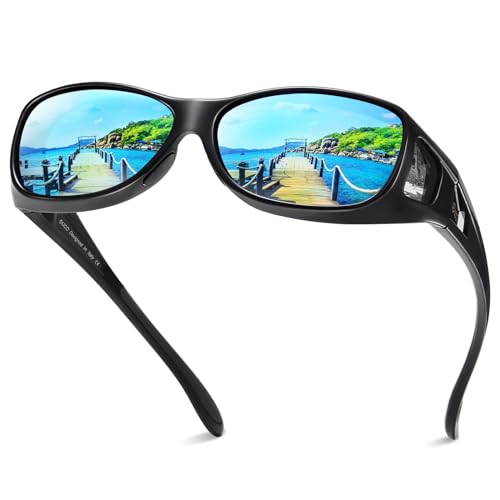 DUCO Wraparound Fitover Glasses Polarized Wear Over Sunglasses for Men Women UV Protection Sun Glasses Driving 8953 - Image 1