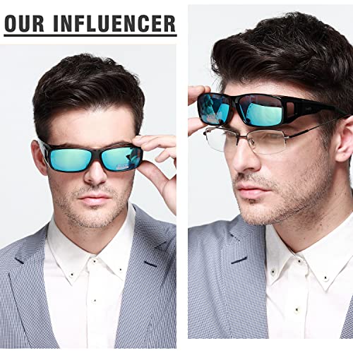 DUCO Wraparound Fitover Glasses Polarized Wear Over Sunglasses for Men Women UV Protection Sun Glasses Driving 8953 - Image 2