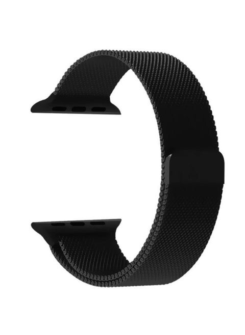 Stainless Steel Milanese Loop Band For Apple Smart Watch Black