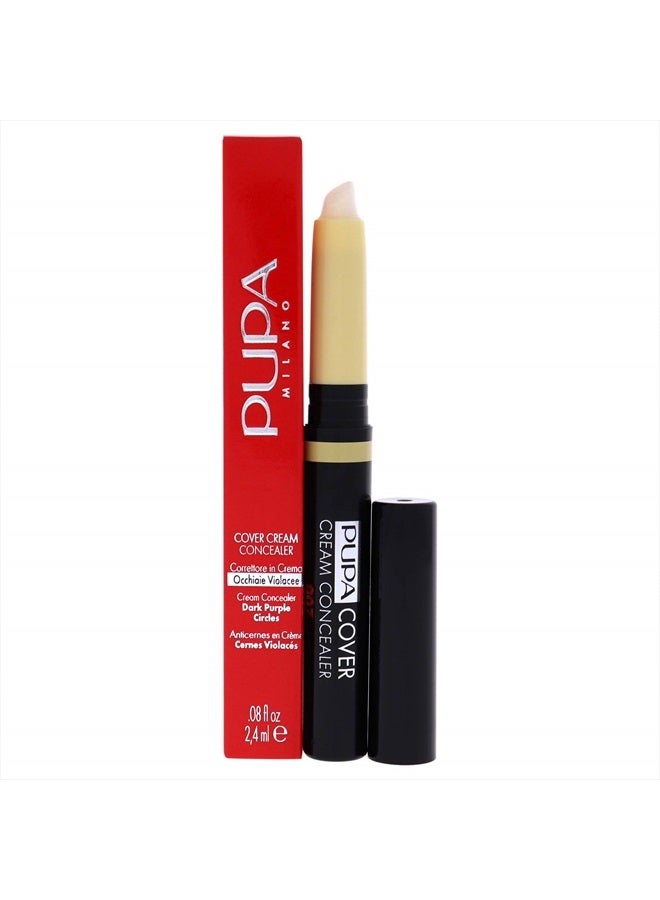 PUPA كريم كونسيلر بوبا ميلانو - يوفر تغطية خفيفة إلى متوسطة - يصحح الهالات السوداء والعيوب - تركيبة قابلة للدمج غنية بفيتامين E - تعادل لون البشرة - 007 أصفر - 0.08 أونصة - Image 1