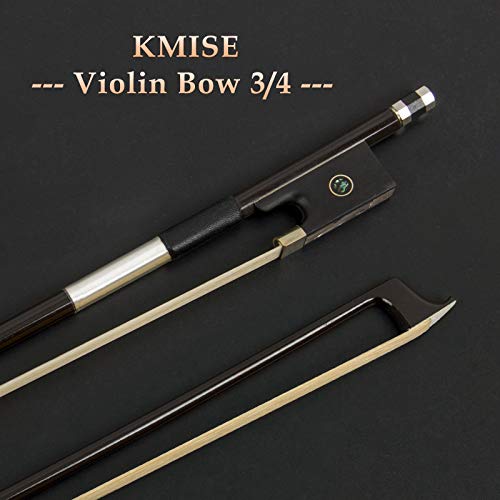 Kmise Carbon Fiber Violin Bows: Lightweight Violin Bow 3/4, Anti-Deformation Fiddle Bow, Ultra-Stretchy Horse Hair, Gift for Professional, Beginner, Adults, Kids Violins Practice (Coffee) - Image 3