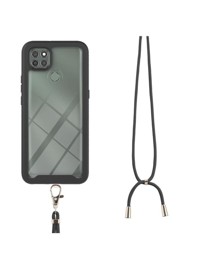 S-TOP Case For Motorola Moto G9 Power Starry Sky Solid Color Series Shockproof PC + TPU Protective Case with Neck Strap - Image 3