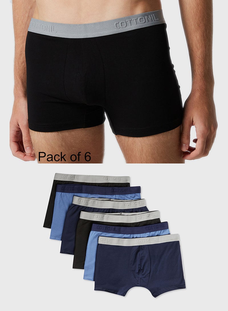 COTTONIL مجموعة من 6 بوكسر سادة 104 - Image 1