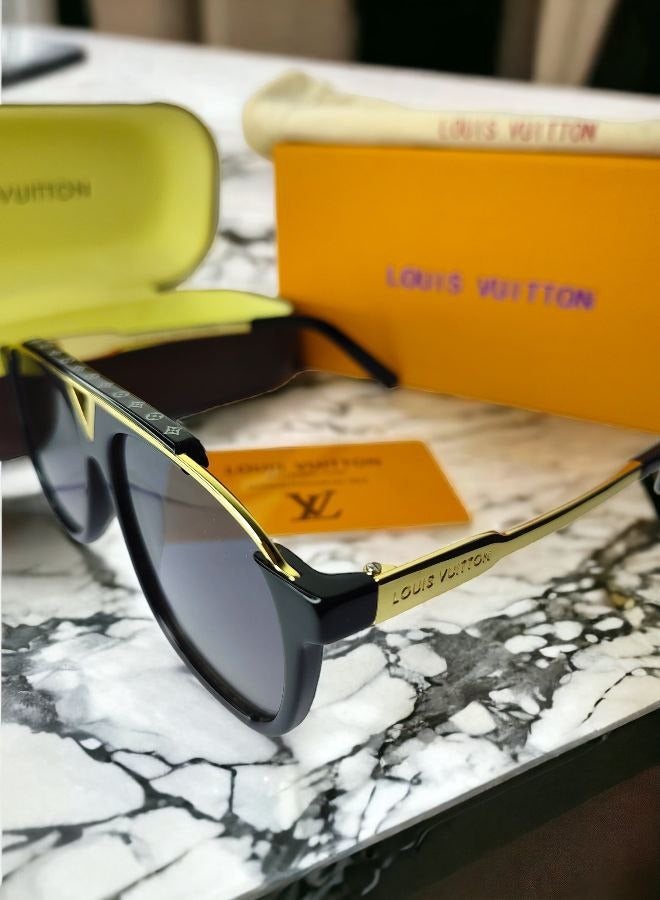 Louis Vuitton Stylish Black Sunglasses - Lightweight & Comfortable - Unisex Design for Men & Women - UV Protection - High-Quality & Durable - Modern & Trendy Look - Perfect for All Outfits  - Image 3