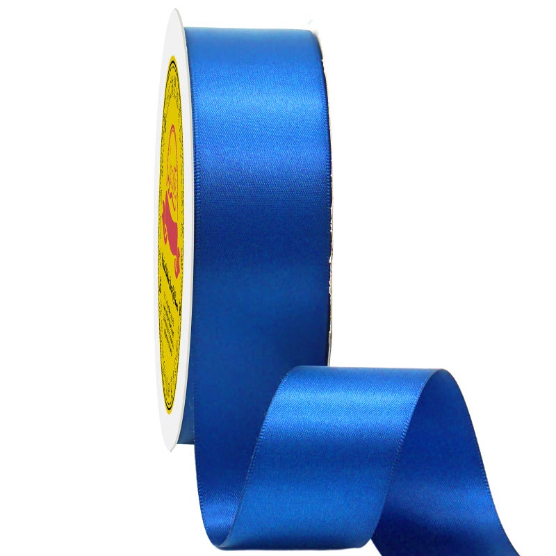 LEEQE Double Face Satin Ribbon 112 inch X 50 Yards Polyester Royal Blue Ribbon for Gift Wrapping Very Suitable for Weddings Party Hair Bow Invitation Decorations