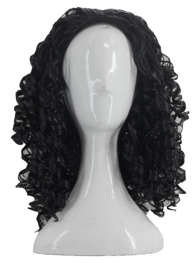 Angelaicos Unisex Wavy Halloween Costume Full Wig Long Dark Brown (Men'S Wig) - Image 2