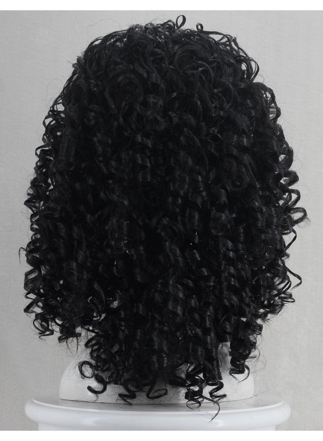 Angelaicos Unisex Wavy Halloween Costume Full Wig Long Dark Brown (Men'S Wig) - Image 5