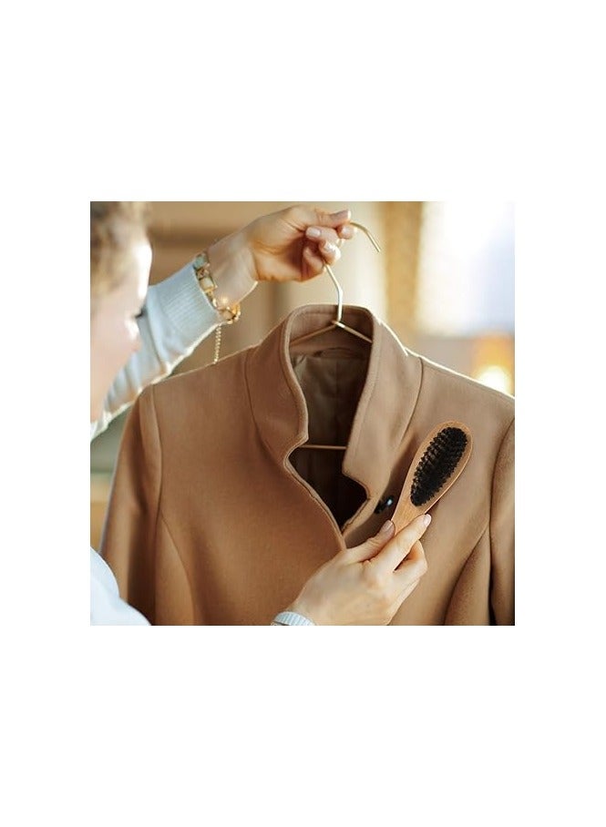 فيتاشيلي 2 قطعة 3 في 1 فرشاة قماش الوبر فرشاة الملابس على الوجهين فرشاة مزيل الوبر فرشاة الحذاء القرن خشب الزان مقبض للملابس الصوف معطف الأريكة شعر الأليفة ، لون عشوائي - Image 4