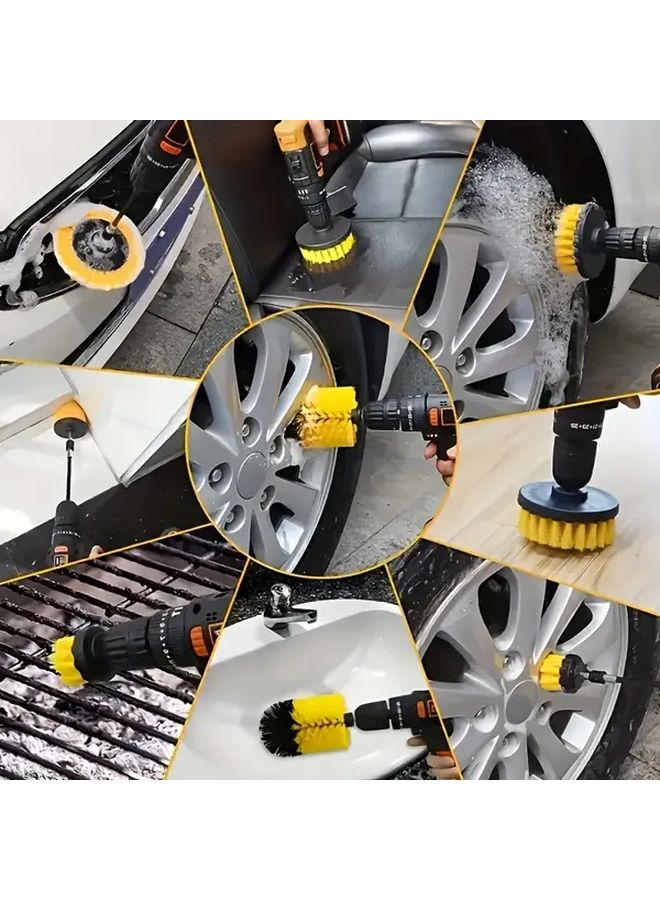 18 Piece Drill Brush Attachment Kit For Bathroom Tile Floor And Car Cleaning - Image 5