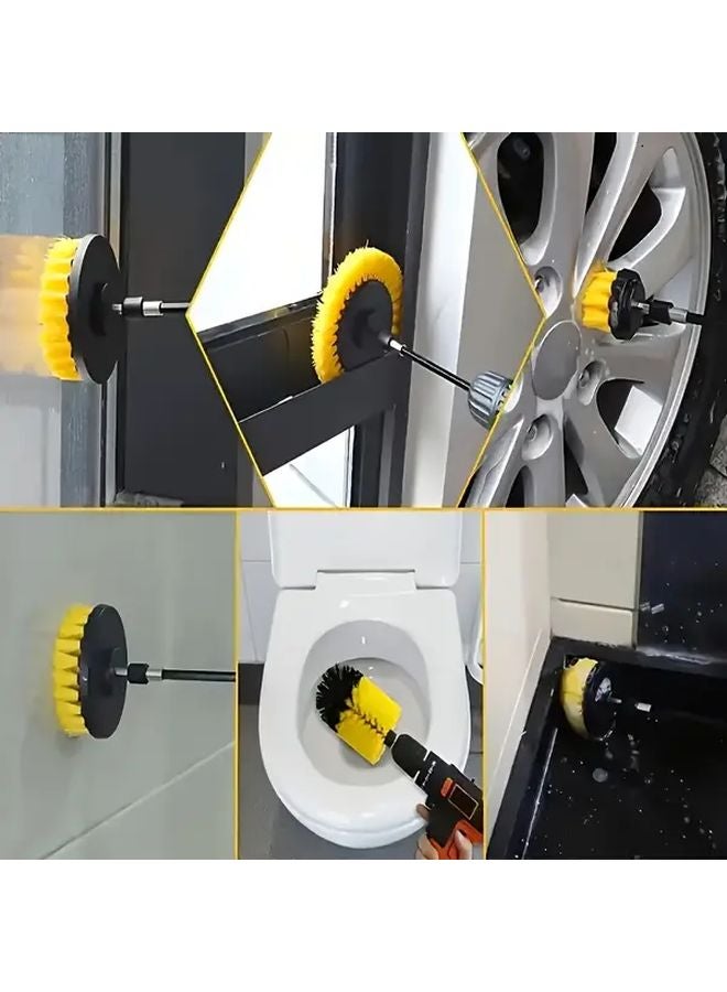 18 Piece Drill Brush Attachment Kit For Bathroom Tile Floor And Car Cleaning - Image 4