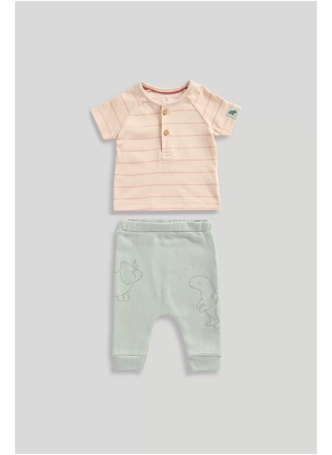 mothercare Dinosaur T-Shirt and Joggers Set  - Image 1