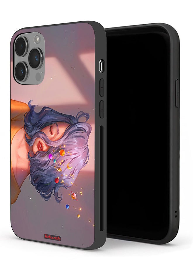 Tolwak Apple iPhone 14 Pro Protective Case Girl And Space Art - Image 1