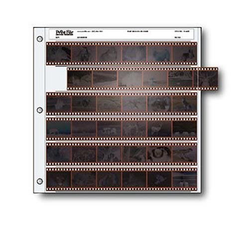 Print File Archival 35mm Size Negative Pages Holds Six Strips of Six Frames, Pack of 50 - Image 1