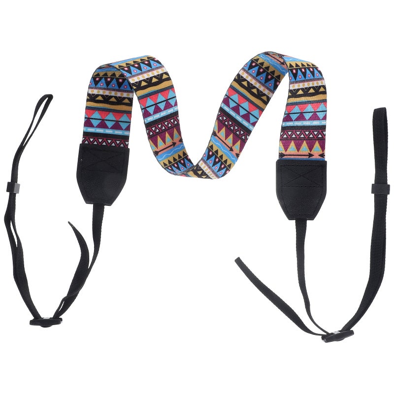 Crossbody Vintage Digital Camera Strap Universal Printed Camera Strap for Outdoor Travel (Colorful) - Image 1