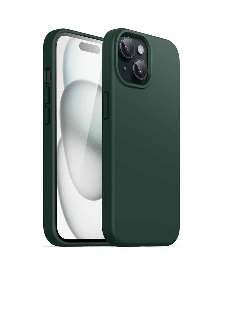 LEDIN Case for iPhone 15 6.1-Inch, Silky-Soft Touch Full-Body Protective Phone Case, Shockproof Cover (Green) - Image 1
