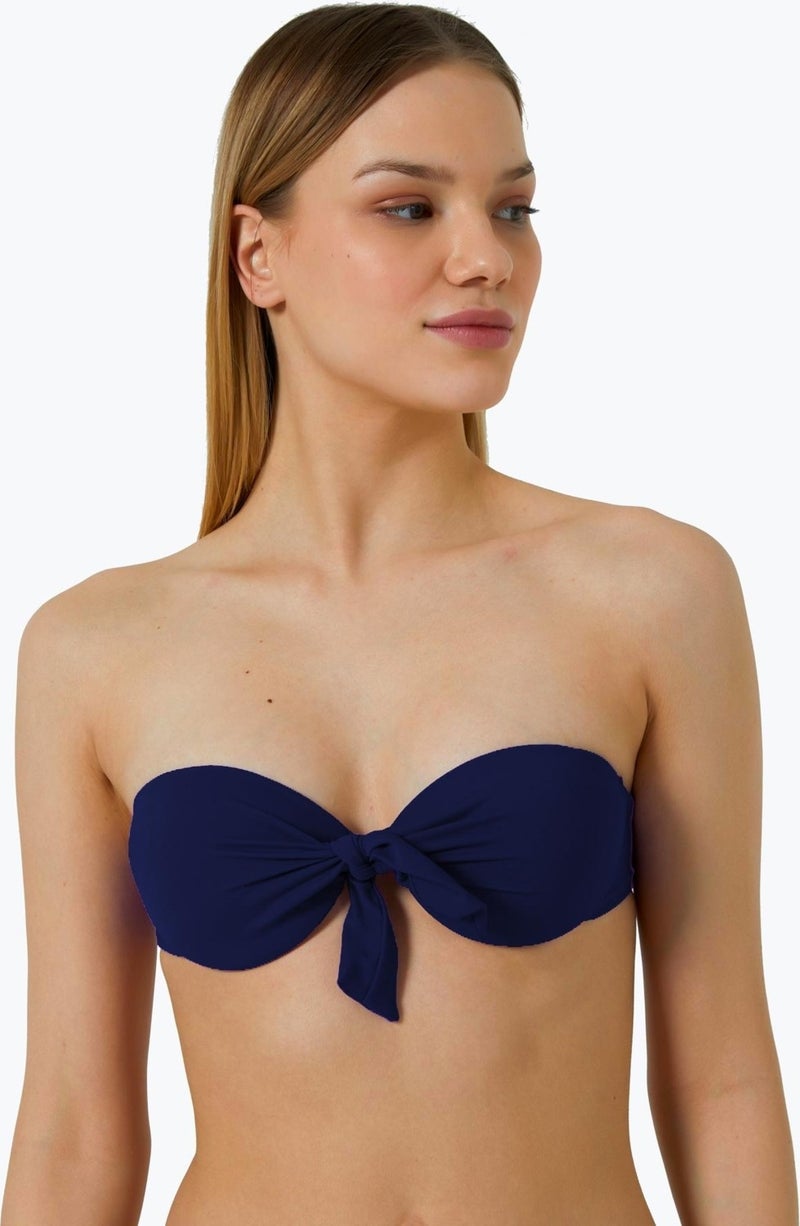 Ayyıldız 63546 Navy Blue Strapless Bikini Top  - Image 1