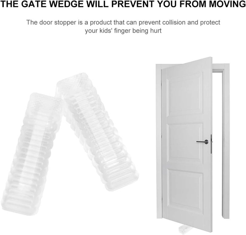 klarako 8pcs Silicone Door Stop Washer Door Stopper Front Load Flexible Door Holder Door Stops for Bottom of Door Transparent Door Stopper Door Plug Clear Bumpers Steel Child PVC Jammer - Image 2