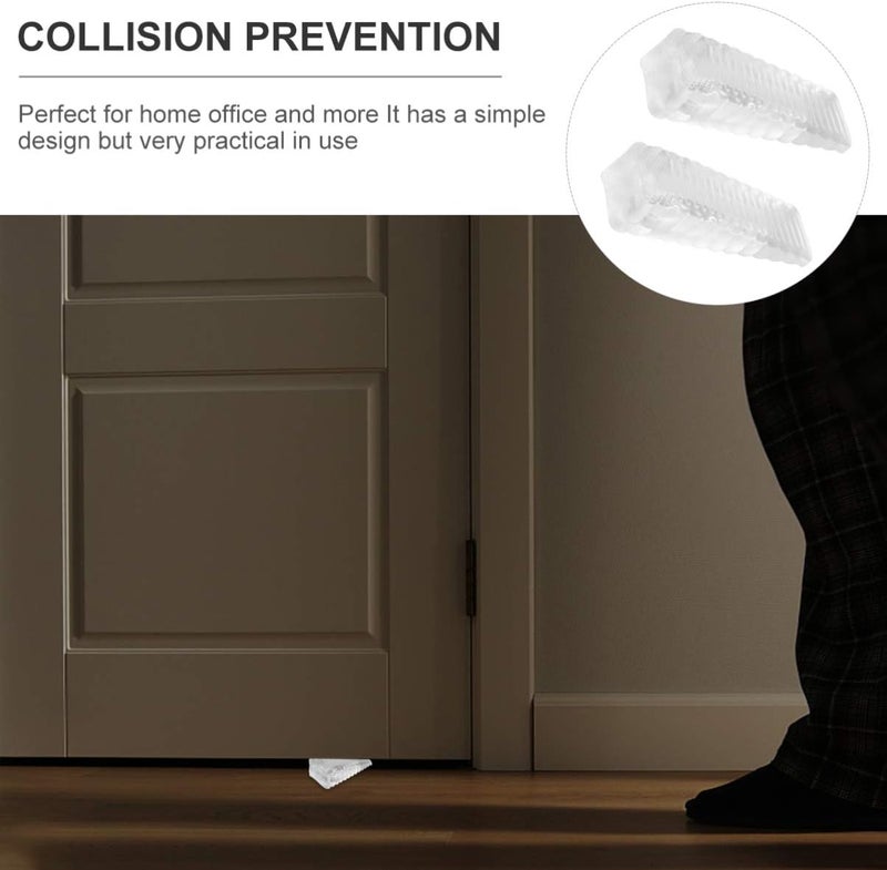 klarako 8pcs Silicone Door Stop Washer Door Stopper Front Load Flexible Door Holder Door Stops for Bottom of Door Transparent Door Stopper Door Plug Clear Bumpers Steel Child PVC Jammer - Image 3