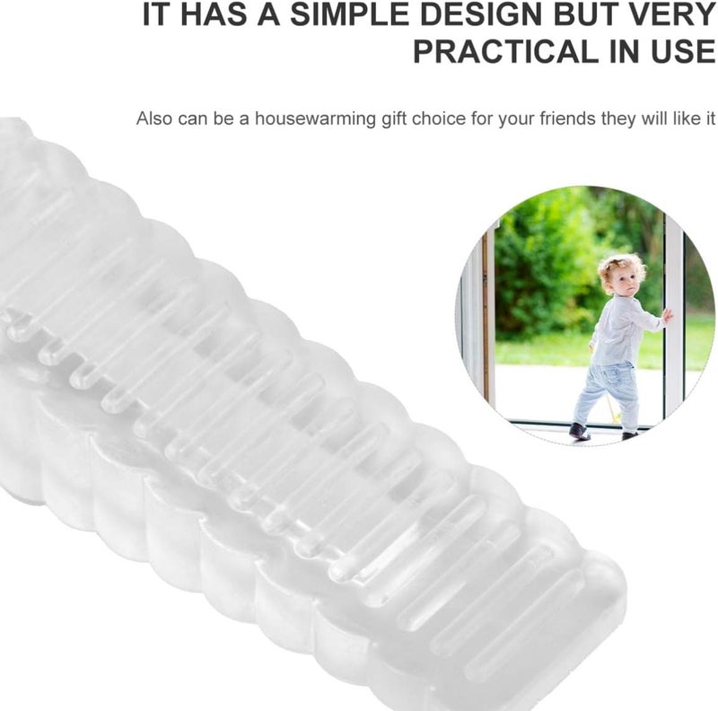 klarako 8pcs Silicone Door Stop Washer Door Stopper Front Load Flexible Door Holder Door Stops for Bottom of Door Transparent Door Stopper Door Plug Clear Bumpers Steel Child PVC Jammer - Image 4