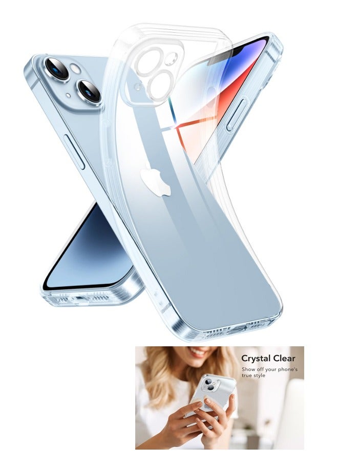 SNBFA Clear Case for iPhone 14, [Not Yellowing] [Camera Protection] [Grade Drop Tested] Transparent Shockproof Protective Phone Case Soft Silicone Slim Cover, 6.1 inch, Transparente - Image 1