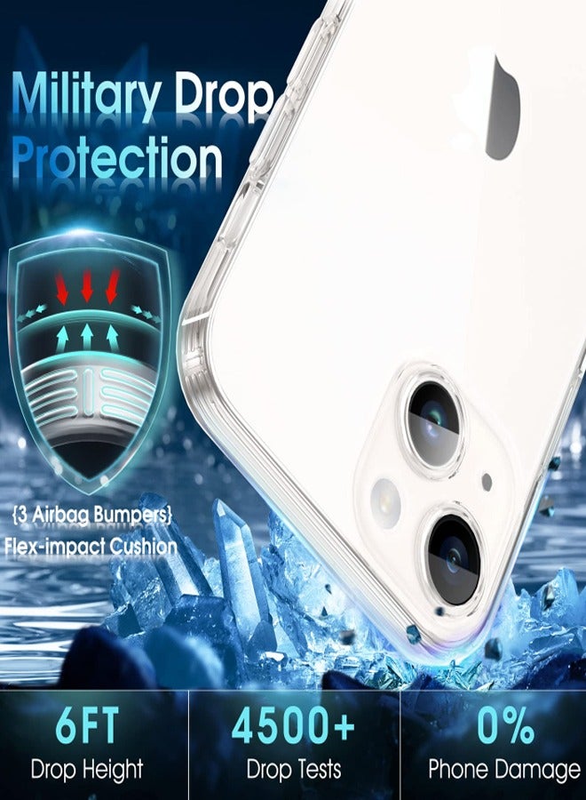 SNBFA Clear Case for iPhone 14, [Not Yellowing] [Camera Protection] [Grade Drop Tested] Transparent Shockproof Protective Phone Case Soft Silicone Slim Cover, 6.1 inch, Transparente - Image 2