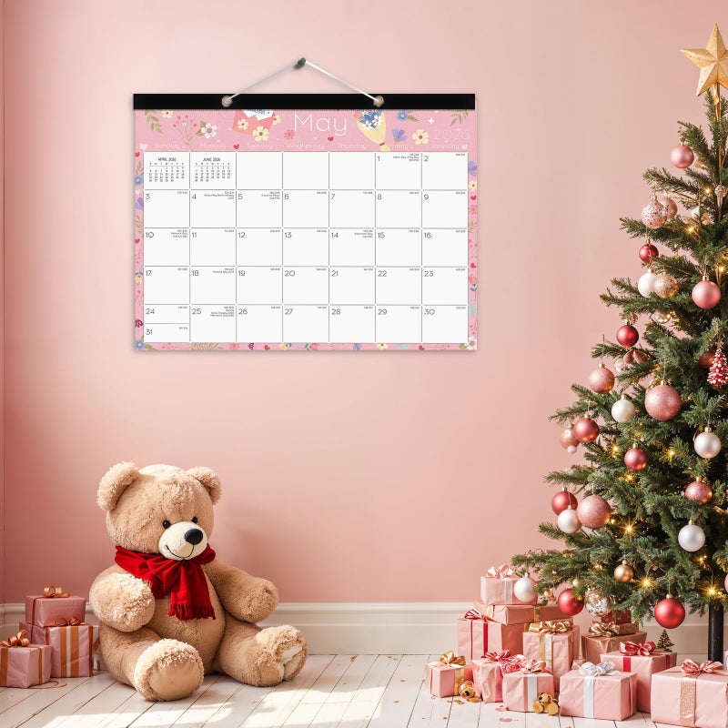 Ymumuda Desk Calendar 2026-2027 Wall Calendar 2 in 1, Monthly Desk Calendar 2026 from JAN.2026 to JUN.2027, 18-Month, Large 12"Ã—17", Waterproof Cover, Hanging Rope, Home/office/School Planners - Image 5
