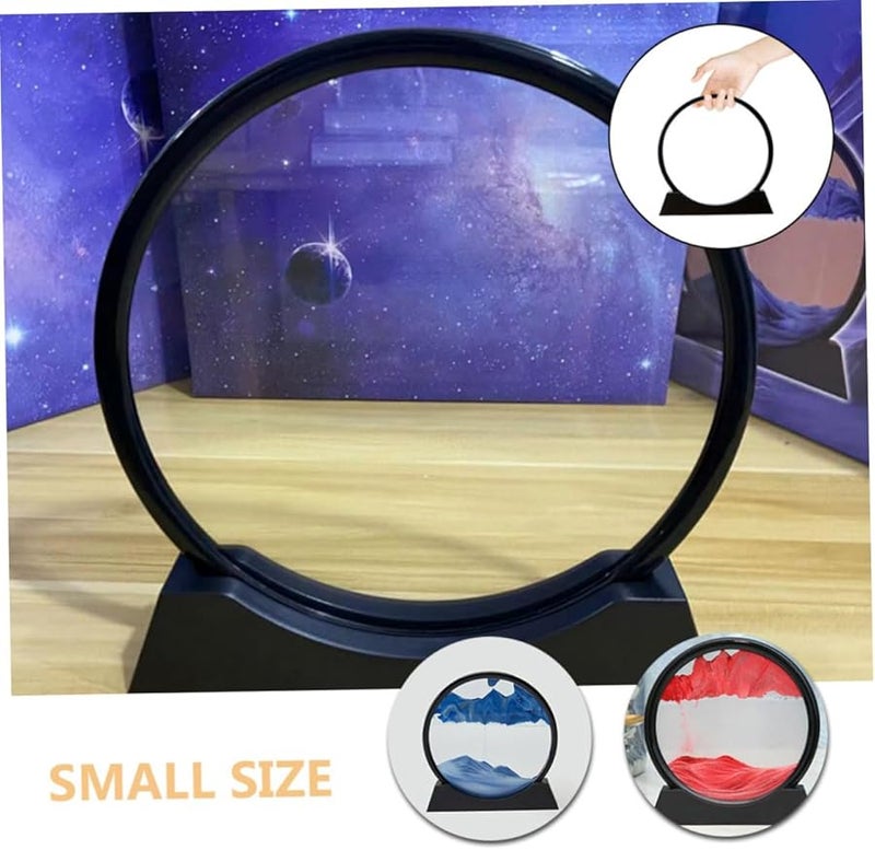 DIY Quicksand Art Frame Kit Landscape Craft Set for Adults Kids Round Square - Image 4