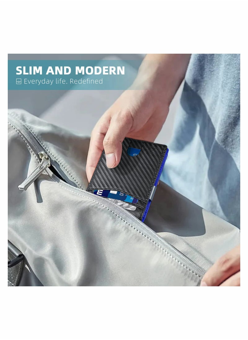 KASTWAVE Wallet for Men Slim Larger Capacity with 12 Slots RFID Blocking Men's Minimalist Money Pocket Bifold Leather ID Window Gift Box  - Image 5