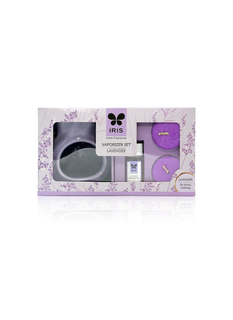 IRIS IRIS Ceramic Vaporiser Lavender Elegant and Mesmerising Home Fragrance Solutions Fragrances for Fine Living 5 ml Fragrance Essential Oil and 2 Tea Lights  - Image 5
