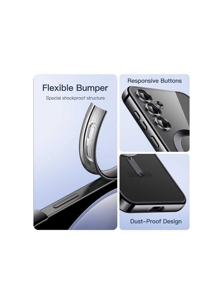 JETech Soft Clear Case for Samsung Galaxy S23 FE 6.4-Inch, Camera Lens Full Protection, Compatible with MagSafe Wireless Charging, Shockproof Electroplated TPU Phone Cover (Graphite) - Image 2