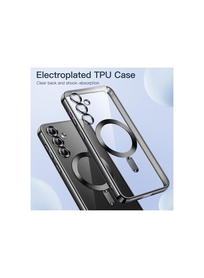 JETech Soft Clear Case for Samsung Galaxy S23 FE 6.4-Inch, Camera Lens Full Protection, Compatible with MagSafe Wireless Charging, Shockproof Electroplated TPU Phone Cover (Graphite) - Image 3