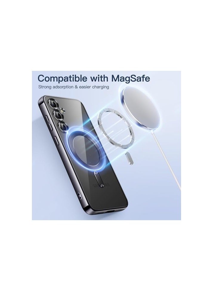 JETech Soft Clear Case for Samsung Galaxy S23 FE 6.4-Inch, Camera Lens Full Protection, Compatible with MagSafe Wireless Charging, Shockproof Electroplated TPU Phone Cover (Graphite) - Image 4