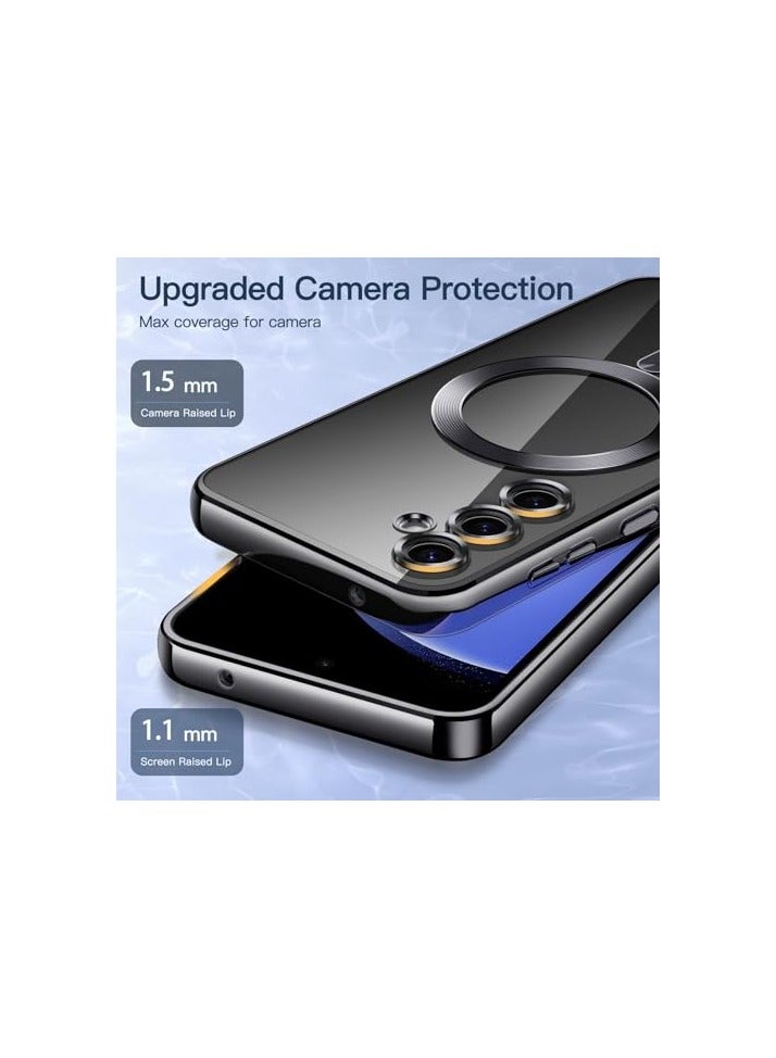 JETech Soft Clear Case for Samsung Galaxy S23 FE 6.4-Inch, Camera Lens Full Protection, Compatible with MagSafe Wireless Charging, Shockproof Electroplated TPU Phone Cover (Graphite) - Image 5