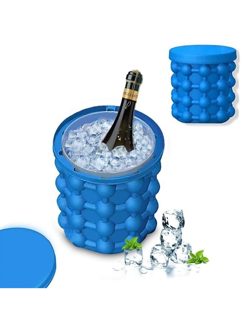 GETZET Silicone Glass Shape Ice Cube Maker Bucket Space Saving IceBall Makers for Frozen Whiskey Cocktail Beverages Home Party Picnic IceCube Trays