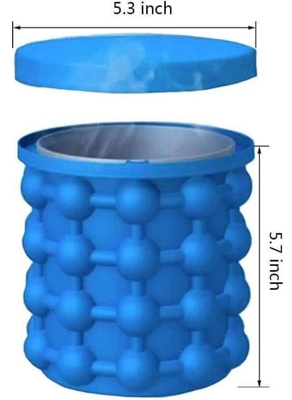 GETZET Silicone Glass Shape Ice Cube Maker Bucket Space Saving IceBall Makers for Frozen Whiskey Cocktail Beverages Home Party Picnic IceCube Trays