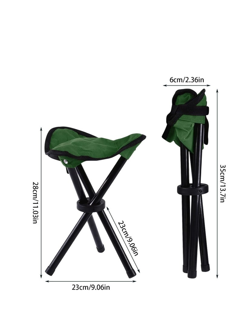 Generic - Lightweight Portable Tripod Camping Stool, Compact 3-Legged Folding Chair for Outdoor Activities, Fishing, Beach, BBQ, Picnic, Travel, Hiking, Easy Carry, Durable Canvas - Image 1